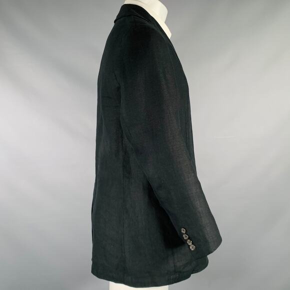 POLO by RALPH LAUREN Size M Black Linen Notch Lapel Sport Coat - Picture 2 of 10
